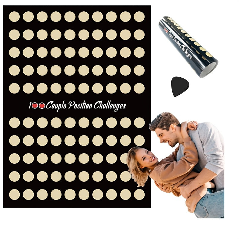 100 Sex Positions Scratch-Off Poster for Couples