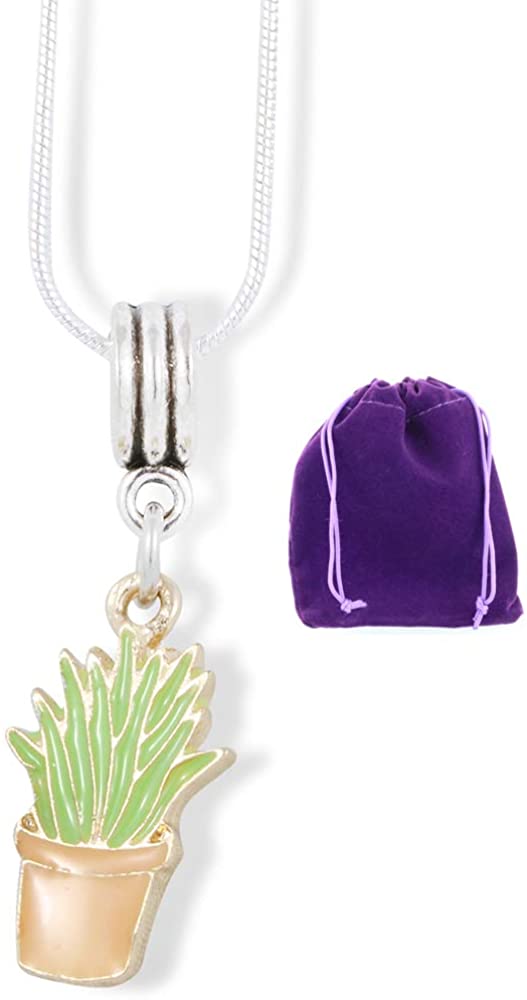 Aloe Vera Necklace | Cactus Necklace Or Succulent Necklace For The Green Thumb Or Friend That You Know That Love Cactus Jewelry And Aloe Vera Plant And Gardening Of Succulents And Cactus Stuff