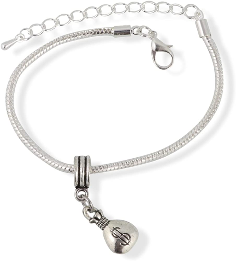 Bag of Money - Money Bag Snake Chain Charm Bracelet