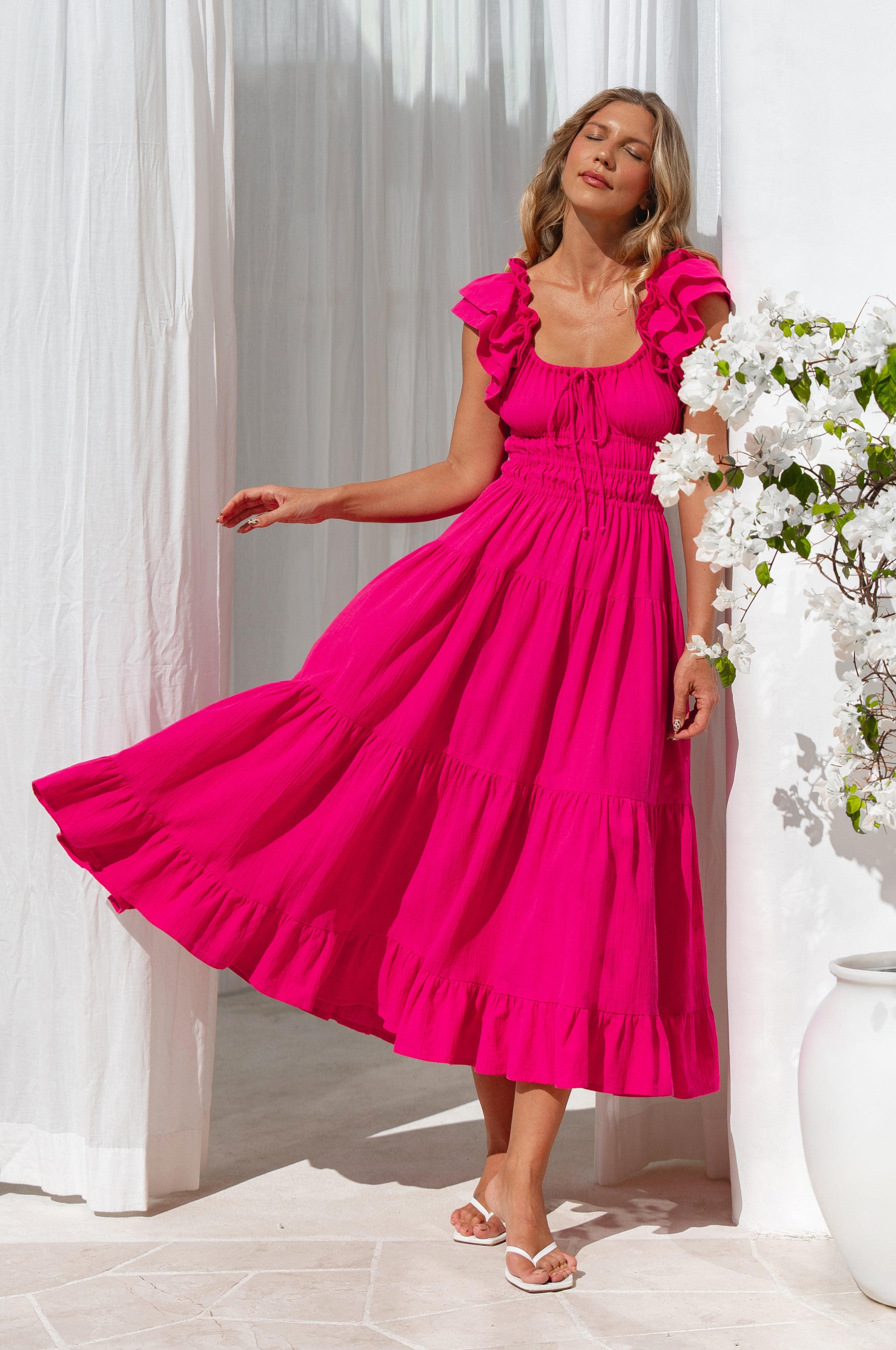 Aura Ruffled Maxi Dress