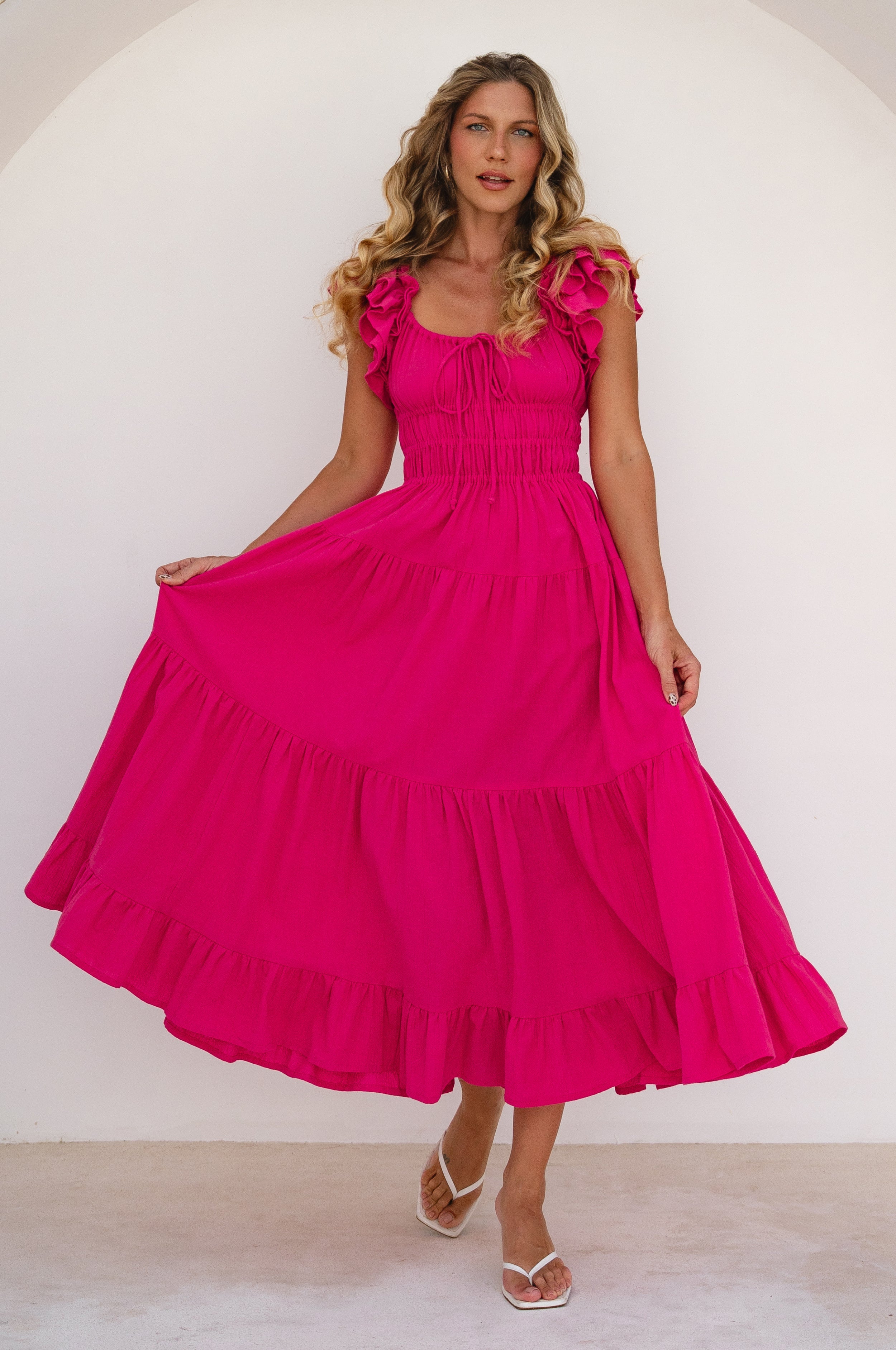 Aura Ruffled Maxi Dress