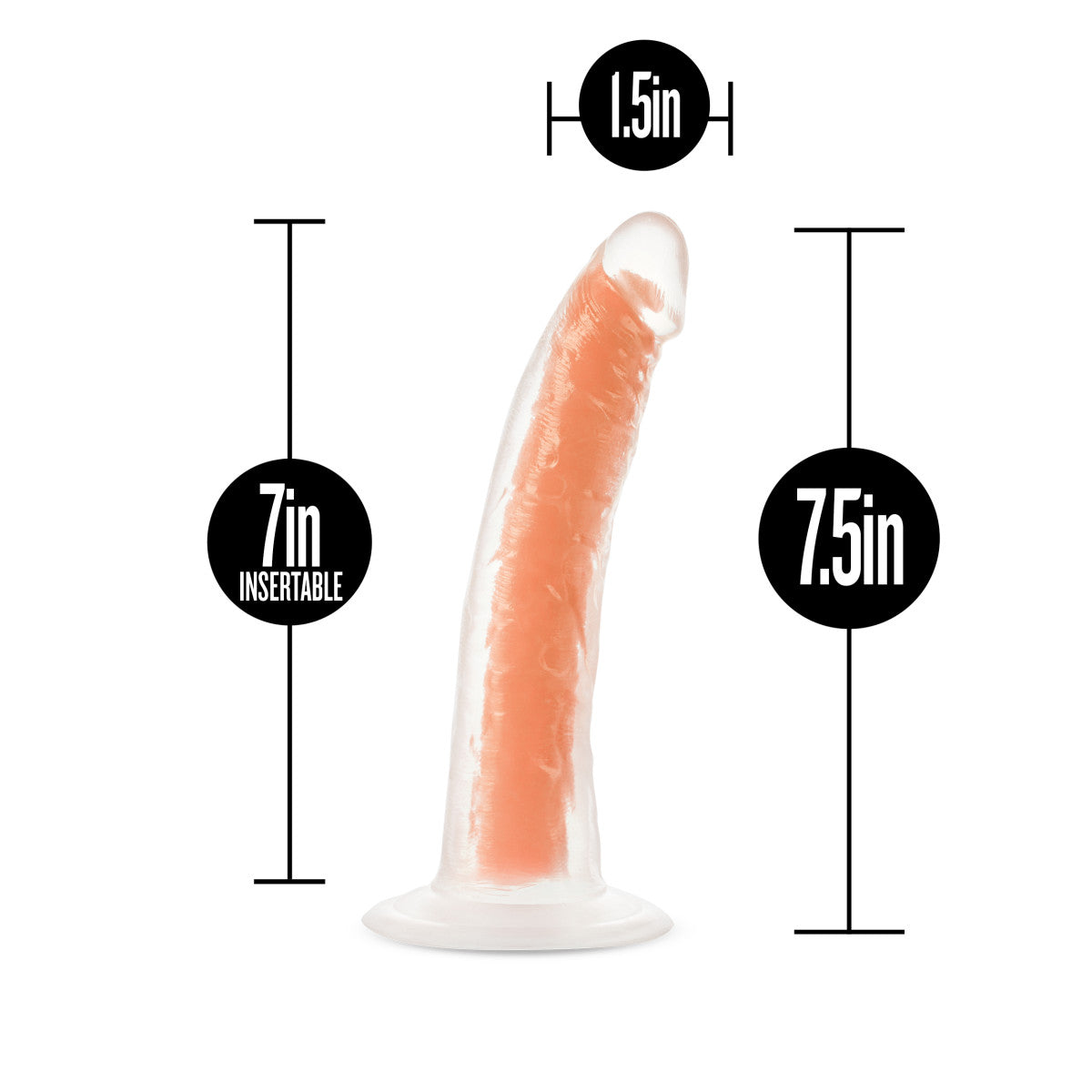 Blush Neo Elite Glow In The Dark 7.5-Inch Yellow Dildo
