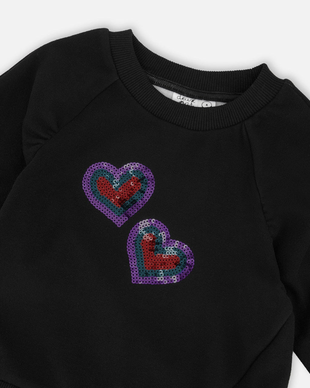 Bi-Material Dress Black With Mesh Skirt