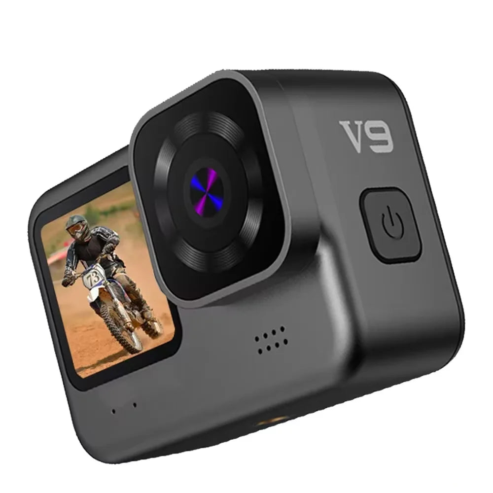 5K Action Camera Dual Screen 60FPS 4K Sports Cam Black