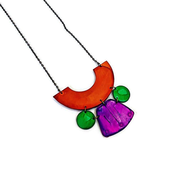 Big Bold Colorful Statement Necklace