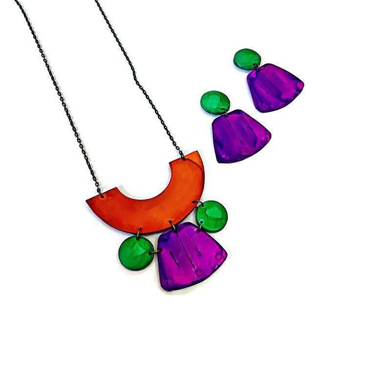 Big Bold Colorful Statement Necklace